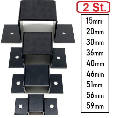 Rohrschelle zur seitlichen - 2x,