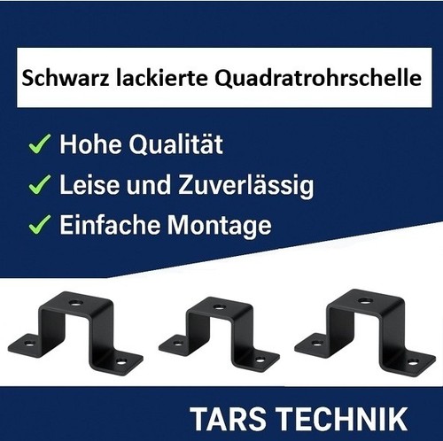 Quadratrohrschelle schwarz - quadratrohrschelle,